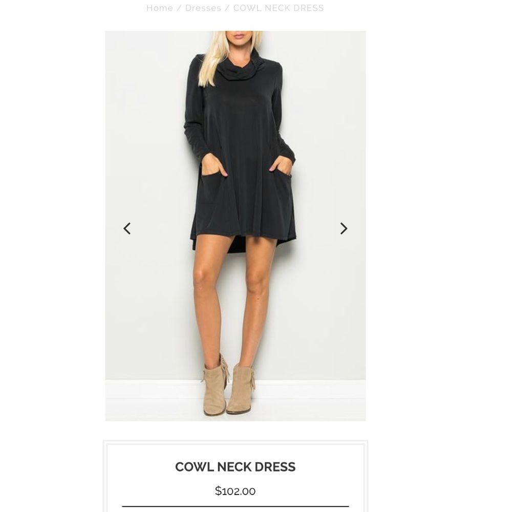 COA Cowl neck dress carbon color size 3